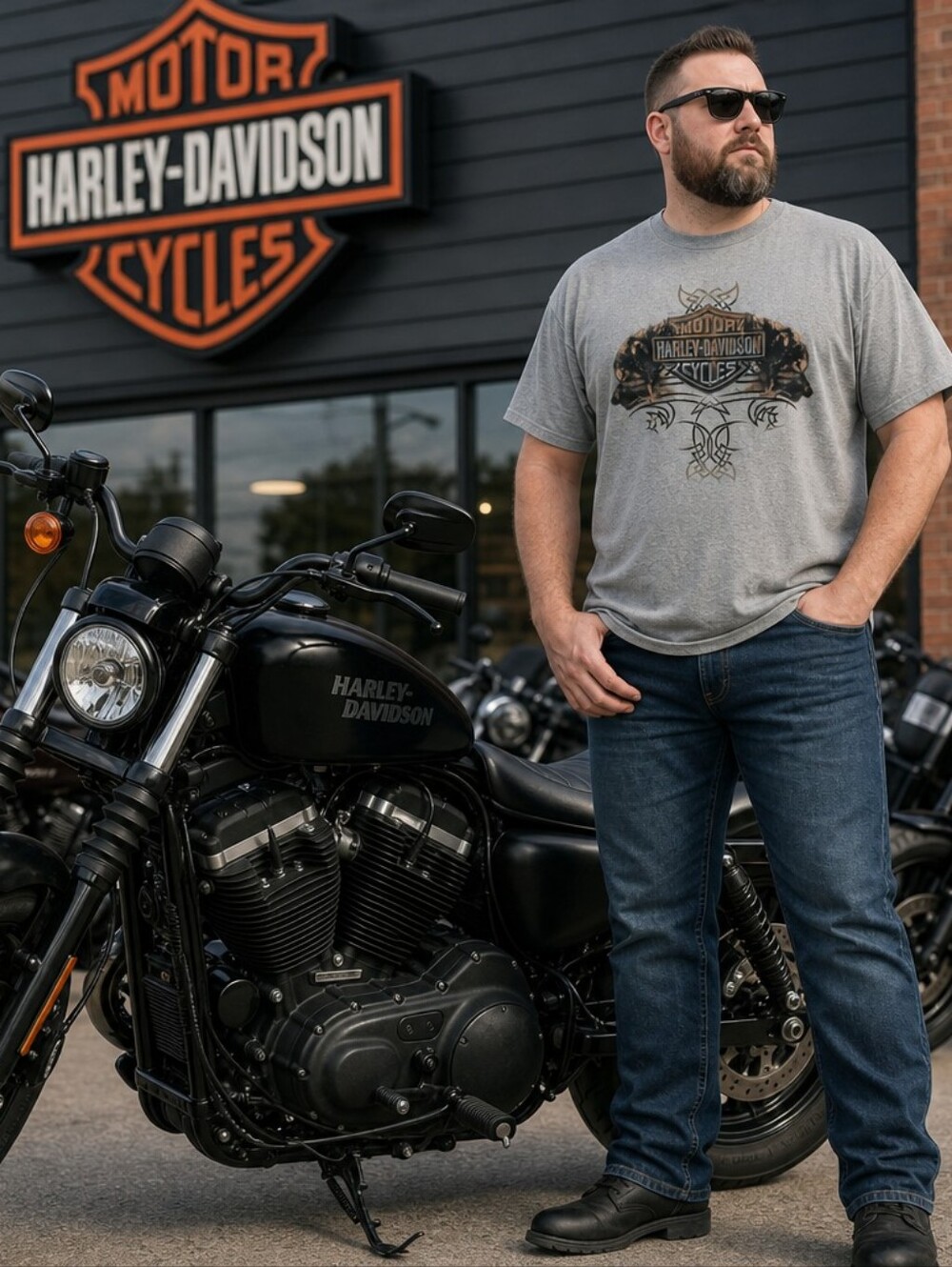 Vintage Y2K Harley-Davidson 2002 Tee • Wolf Tribal Graphic • Collector Favorite